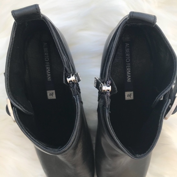 NWOB Alberto Fermani Leather Vana Ankle Boots 8.5 - Picture 4 of 8